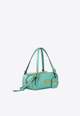 Versace Mini Logo Tag Leather Shoulder Bag Turquoise 1019178 1A13171 1GO5V