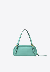 Versace Mini Logo Tag Leather Shoulder Bag Turquoise 1019178 1A13171 1GO5V