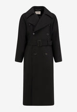 Saint Laurent Double-Breasted Wool Coat Black 848512Y5J401000_Black_32993795