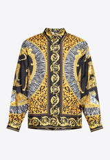 Versace Wild Cats Print Silk Shirt Multicolor 1019438 1A15792 5E670