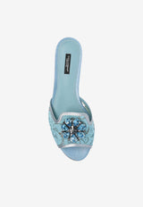 Dolce & Gabbana Bianca Crystal-Embellished Slides Light Blue CQ0023 AG667-80605