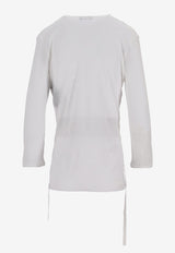 Ann Demeulemeester Trina Long-Sleeved T-shirt White B0012885FA434_002