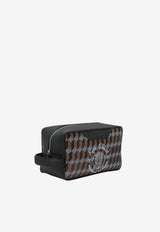 Au Départ Square 26 Monogram Pouch Bag Black SMWB001_282