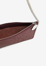 Stella McCartney Falabella Crystal Chain Clutch Burgundy 7P0076WP0610_6008
