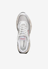 Dsquared2 Sprinter Leather and Mesh Sneakers Silver SNM040134708185_2137