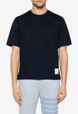 Thom Browne Signature Loopback Oversized T-shirt Navy MJS288A00042_415