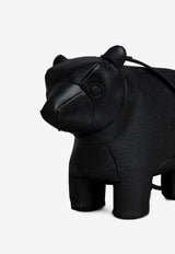 Thom Browne Bear Baguette Grained Leather Shoulder Bag Black UAG224A00198_001