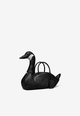 Thom Browne Pebbled Leather Goose Handbag Black UAG227A00198_001