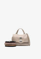 Zanellato Baby Postina Daily Pebbled Leather Top Handle Bag Taupe 0680100050000BABY_Z0160