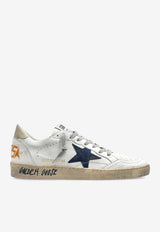 Golden Goose DB Ballstar Distressed Leather Sneakers White GMF00117F007571_11660