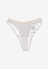 Marine Serre Mesh Flock High-Cut Panties Off-white WUW052ACJER0005_WH20