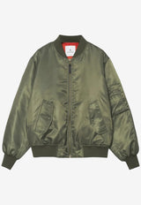Anine Bing Leon Oversized Bomber Jacket Green A017160_320