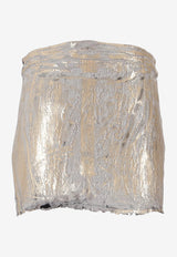 Rick Owens DRKSHDW Megacrust Mini Skirt Gold DS01E3342SGMC_02