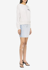 Isabel Marant Shad Crewneck Sweatshirt White SW0054FAA2M41I_23EC