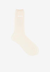 ANTIPAST Bow-Embellished Socks Ivory ANP118A_IVORY