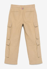 Thom Browne Straight-Leg Chino Cargo Pants Camel MTU343U07738_275