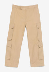 Thom Browne Straight-Leg Chino Cargo Pants Camel MTU343U07738_275