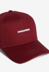 Dsquared2 Logo Embroidered Baseball Cap Burgundy BCM060305C00001_M4171
