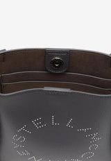 Stella McCartney Studded Logo Leather Shoulder Bag Gray 700073WP0563_1164