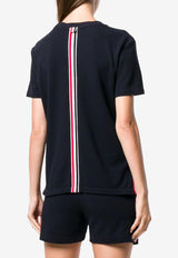Thom Browne Classic Loopback Pique T-shirt Navy FJS013A00050_415
