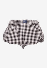 Meryll Rogge Gingham Check Boxer Bloomer White 900944US25_BLACK/WHITE