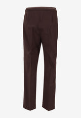 Max Mara Okra Classic Satin Pants Brown 2511131072600OKRA_036