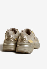 Golden Goose DB Lightstar Laminated Leather and Suede Sneakers Silver GWF00724F006475_70138