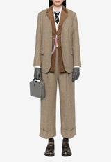 Thom Browne Gunclub Check High-Waist Cropped Pants Brown FTC499AF0961_210