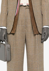 Thom Browne Gunclub Check High-Waist Cropped Pants Brown FTC499AF0961_210