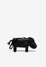 Thom Browne Hippo Baguette Grained Leather Handbag Black UAG226A00198_001