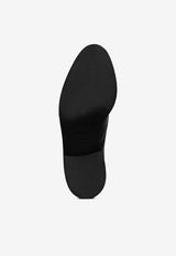 Thom Browne Polished Leather Double Monk Strap Shoes Navy MFG018CL0043_415