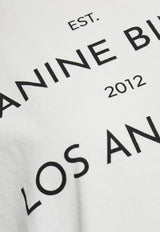 Anine Bing Rudy Logo Print T-shirt Ivory A0811037_IVY1