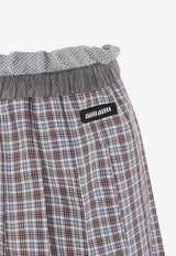 Miu Miu Pleated Check Skirt Multicolor MG2467SOOO17LX_F0OBD