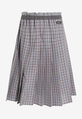 Miu Miu Pleated Check Skirt Multicolor MG2467SOOO17LX_F0OBD