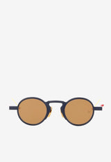 Thom Browne Titanium Round-Shaped Sunglasses Yellow UES931AG0001_410