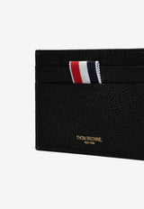 Thom Browne Goose Embroidered Cardholder in Pebbled Leather Black UAW071A00198_001