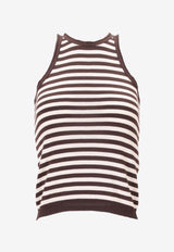Max Mara Arnes Striped Tank Top Brown 2511361062600ARNES_010