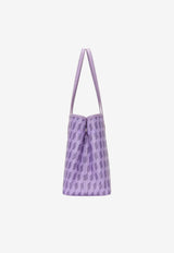 Au Départ No. 47 Monogram Coated Canvas Tote Bag Lavender BWTT005_881