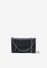 Stella McCartney Falabella Leather Chain Clutch Midnight Blue 581238W9132_4061