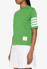 Thom Browne 4-bar Stripes Crewneck T-shirt Green FJS102G07862_330