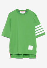 Thom Browne 4-bar Stripes Crewneck T-shirt Green FJS102G07862_330