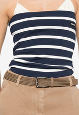 Miu Miu Striped Tube Top Blue MMV285SOOO17NC_F0761