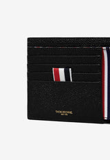 Thom Browne Goose Embroidered Bi-Fold Wallet in Pebbled Leather Black UAW072A00198_001