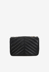 Saint Laurent Large Loulou Quilted Leather Crossbody Bag Black 803541AAEAX_1000