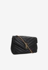 Saint Laurent Large Loulou Quilted Leather Crossbody Bag Black 803541AAEAX_1000