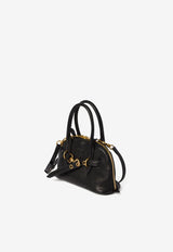 Miu Miu Small Aventure Leather Top Handle Bag Black 5BB169VOOO2BBL_F0002