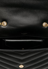 Saint Laurent Medium Loulou Quilted Leather Crossbody Bag Black 801439AAEAX_1000