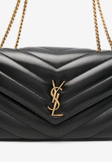 Saint Laurent Medium Loulou Quilted Leather Crossbody Bag Black 801439AAEAX_1000