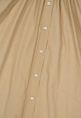 Miu Miu Poplin Embroidered Shirt Midi Dress Khaki MF5906SOOO10RG_F0241
