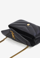 Saint Laurent Mini Loulou Quilted Leather Crossbody Bag Black 821749AAEAX_1000